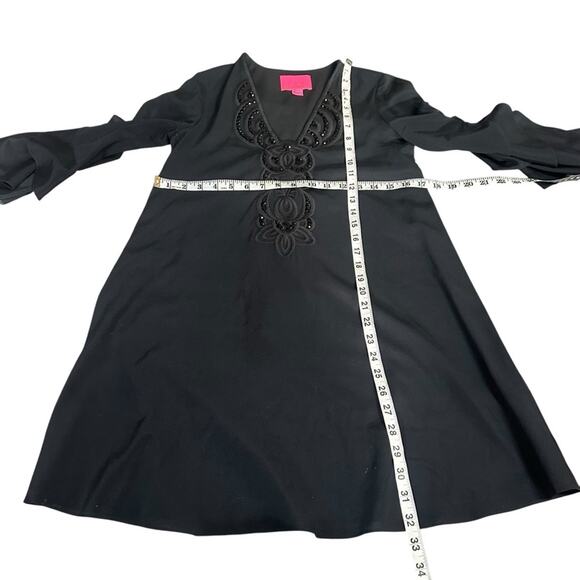 Lilly Pulitzer Tatiana Beaded Silk Tunic Dress Black Size XXS - Picture 8 of 13